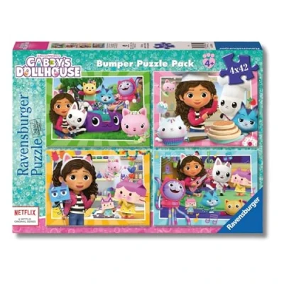 Imagen de Ravensburger Puzzle Gabby&#039;s Dollhouse, Colección 4x42 Bumper Pack, 4 de 42 Piezas, para Niños, Edad Recomendada 4+ Años