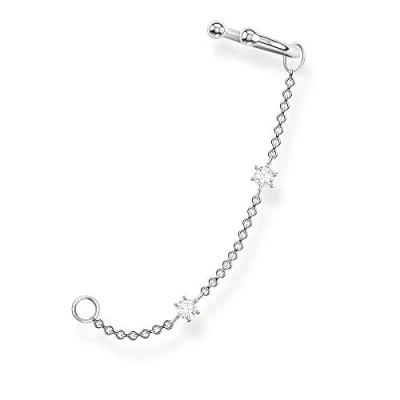 Imagen de THOMAS SABO Single Abrazadera de la oreja Piedras Blancas Plata Ley 925 EC0021 051 14, Plateado