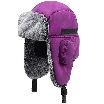 Imagen de Bombardero Sombrero Mujere Hombre Gorra Ushanka Ruso Orejas Trampero Trappert Cálido Frío Máscara Prueba De Viento Gorro Bomber Hunter Winter Cap