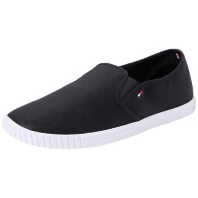 Imagen de Tommy Hilfiger Calzado Mujer Canvas Slip On Sneaker Mocasín, Schwarz (Negro), 39