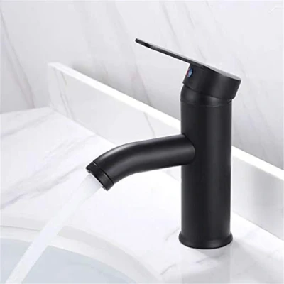 Imagen de Xian Grifos de Lavabo baño una sola manija Frio/Caliente Mezclador Grifo Negro
