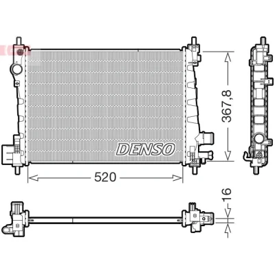 Imagen de Radiador, refrigeración del motor DENSO DRM20127