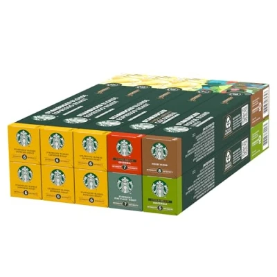 Imagen de STARBUCKS Blonde Espresso Roast Variety Pack de Nespresso, Cápsulas Café 10 x (100 Cápsulas) Exclusivo en Amazon
