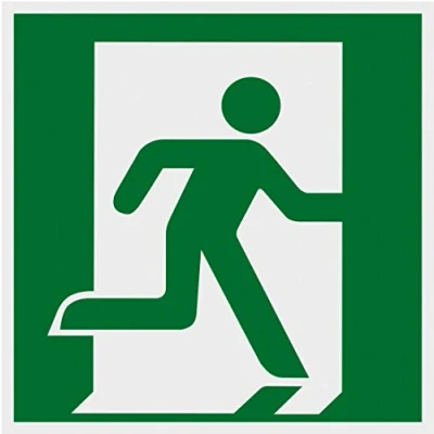 Imagen de Carteles Meister, 150 x mm, fosforógenos, señalización de emergencia para uso comercial (salida emergencia, primeros auxilios, extintor, direcciones), 503810