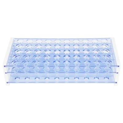 Imagen de Labasics Soporte para Tubos de Ensayo, Rejilla Plástico azul 3 Niveles y Desmontable Experimentos Científicos Laboratorio, Capacidad 50 Ensayo 16 mm