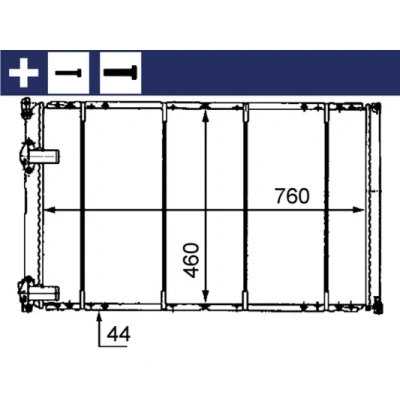 Imagen de MAHLE ORIGINAL CR 526 000S Radiador, refrigeración del motor RENAULT: MASTER 2 Kasten, Bus, Pritsche/Fahrgestell