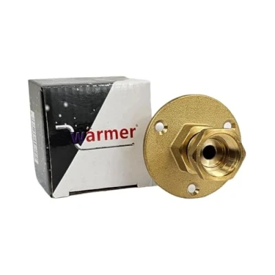 Imagen de Wärmer System Wallplate PSW Soporte de brida para grifo exterior, adaptador universal uso con tubo plástico 16 mm a través la pared, montaje BSP 1,27 cm