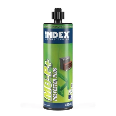 Imagen de INDEX A PERFECT FIXING MOP410 [MO P] Taco químico de polyester PLUS. Homologado para hormigón no fisurado. Cartucho 410 ml.