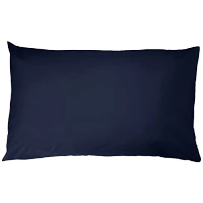 Imagen de Amazon Basics Funda de Almohada Microfibra, 2 Unidades, 50 x 80 cm Azul Marino