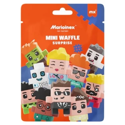 Imagen de Marioinex ​​Bloques bolsita Mini Waffle Sorpresa Misteriosa Figura Edificio Juguetes niños 4 años Piezas construccion construcciones para Caracteres Regalo