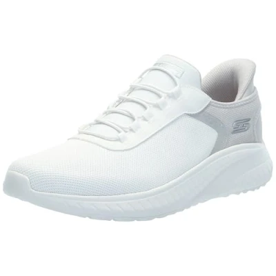 Imagen de Skechers Bobs Squad Chaos Tough Walk, Zapatillas Hombre, Malla blanquecina, 45 EU