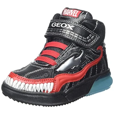 Imagen de Geox J Grayjay Boy D, Sneakers para Niño, Multicolor (Black/Red), 24 EU
