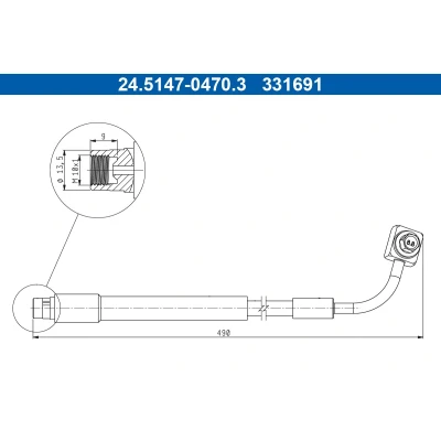 Imagen de Tubo flexible de frenos ATE 24.5147 0470.3