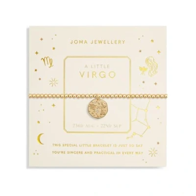 Imagen de Joma Jewellery Pulsera chapada en oro con signo de estrella A Little Virgo elástico 17,5 cm