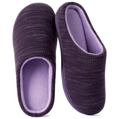 Imagen de RockDove Pantufla de punto Birdseye con espuma viscoelástica para mujer, 38/39 EU, Berenjena