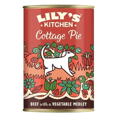 Imagen de Lily&#039;s Kitchen Alimento húmedo natural para perros adultos: latas de pastel carne (6 x 400g latas)