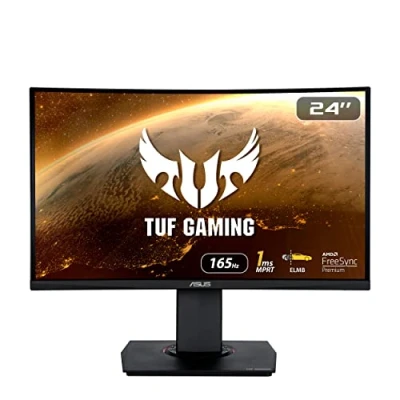 Imagen de ASUS TUF gaming VG24VQ Monitor curvo de 24&quot; FHD (1920x1080, 144 Hz, 1 ms, Adaptive Sync/FreeSync, Extreme Low Motion Blur, FreeSync, 1500R, Shadow Boost, HDMI, DisplayPort) Negro