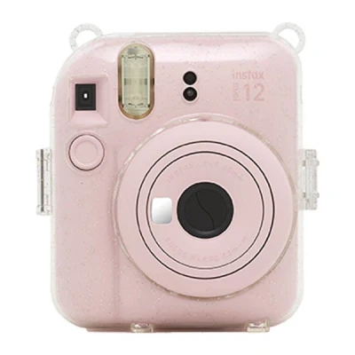 Imagen de Funda cámara Fujifilm Glitter, para Instax mini 12, Correa hombro, Metracrilatro Transparente
