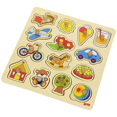 Imagen de GOKI Horse Puzzles de maderaPuzzles maderaGOKIEncaje, Caballo balancín, Pelota, …, Multicolor (1)