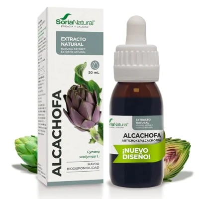 Imagen de Soria Natural Extracto de Alcachofa Alivia la Pesadez, Favorece Digestión, Apoya Salud Hepática y Cardiovascular 100% Puro Complemento Alimenticio Botella con 50ml