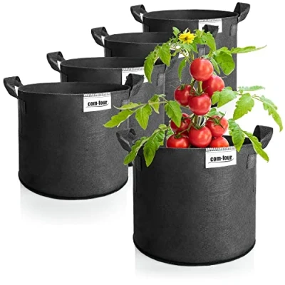 Imagen de com four® 5X Saco para Plantas 20 L Bolsa Macetero Tomates fitosanitario (20 5 Piezas)