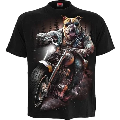Imagen de Spiral Top Dog Hombre Camiseta Negro L 100% algodón Regular