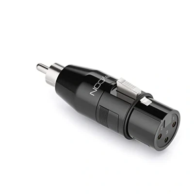 Imagen de deleyCON Adaptador de Audio XLR a Conector RCA Clavija Enchufe para Cable 3 Pines Micrófono Altavoz Mezclador Instrumentos Musicales Estudio Grabación