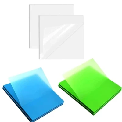 Imagen de JJiaoLinin Notas Adhesivas Transparentes,200 Pzs Reutilizables Autoadhesivas Transparente Colores Transparentes para Oficinas, Hogares y Estudiantes