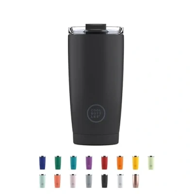 Imagen de Termo Café Bebidas Calientes 5 Horas y Frías 10 550 ml Vaso Térmico de Acero Inoxidable Libre BPA Tapa Hermética Diseño Antimanchas Mono Black Cool Bottles