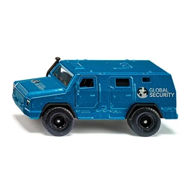 Imagen de siku 1926, Furgón blindado Rheinmetall Survivor, Coche de juguete, 1:50, Metal/plástico, Azul, Apertura puertas, incluye pegatinas varios idiomas y 4 lingotes oro