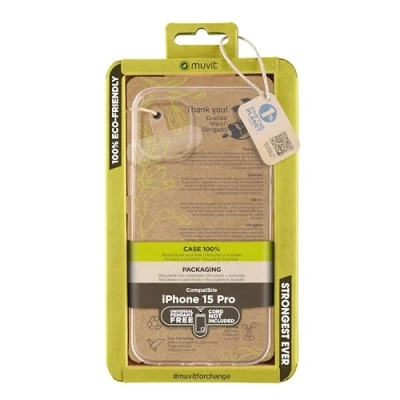 Imagen de Funda Muvit Recycletek Transparente Para Iphone 15 Pro