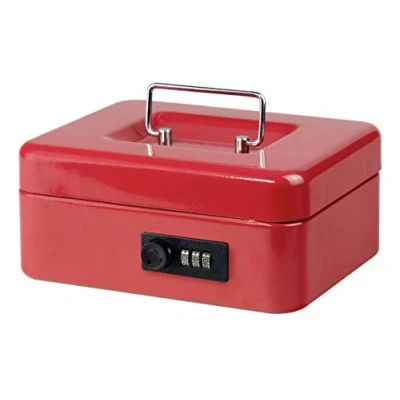 Imagen de Burg Wächter 5020 Caja de caudales con cerradura combinación y compartimento para dinero duro, chapa acero, código 5020, color rojo