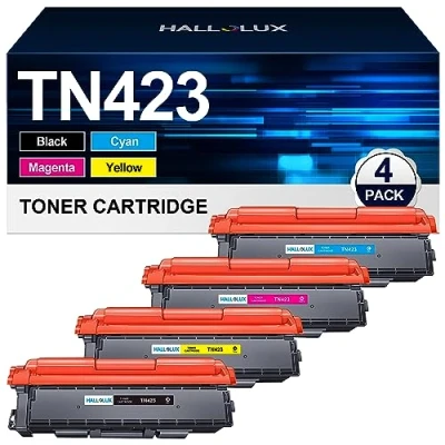 Imagen de TN423 TN 423 Cartuchos de Tóner Compatible para Brother TN421 421 MFC L8690CDW Toner HL L8260CDW DCP L8410CDW L8360CDW (1Negro, 1Cian, 1Magenta, 1Amarillo, Pack 4)