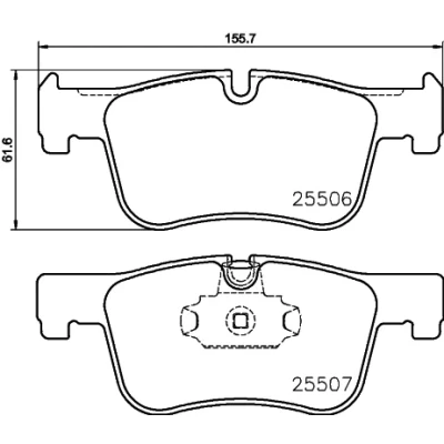 Imagen de HELLA 8DB 355 019 771 Juego de pastillas freno preparado para indicador desgaste BMW: 3 Berlina, 1 Hatchback, Touring