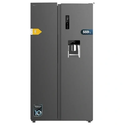 Imagen de Cecotec Frigorífico Americano Bolero CoolMarket SBS 559 Dark E. 559L, 177 cm X 90 cm, Clase E, Sistema Multi Air Flow, Total No frost, Motor inverter plus.