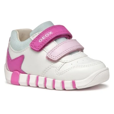 Imagen de Geox B IUPIDOO Girl A, Zapatillas Bebé Niñas, White/Fuchsia, 22 EU
