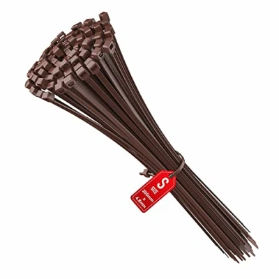 Imagen de intervisio Juego Bridas de Plastico para Cables 200mm x 4,8mm / Color Marrón 200 Piezas Colores Marrones