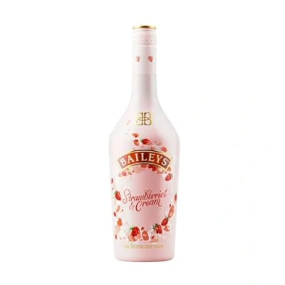 Imagen de Baileys Strawberries &amp; Cream, licor de crema whisky irlandesa con certificación B Corp, 700 ml