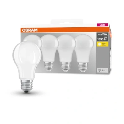 Imagen de OSRAM Lamps 40600000000000 LEDVANCE E27, 11 W, Blanco cálido, Paquete de 4, 4
