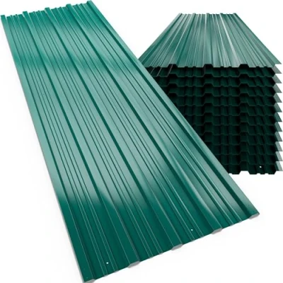 Imagen de Deuba 12x Paneles para Tejado Chapas Perfiladas Techo 7m² Cobertizo Garaje Exterior 129x46cm Verde