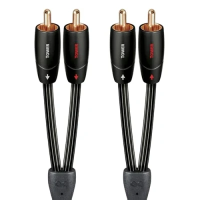 Imagen de Cable RCA AudioQuest Tower RCA, 2x in, out, Para audio y vídeo, 3 m, Polietileno, Negro
