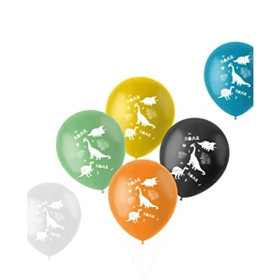 Imagen de Folat 68389 Globos Dino Roars 33cm 6 piezas, multicolor
