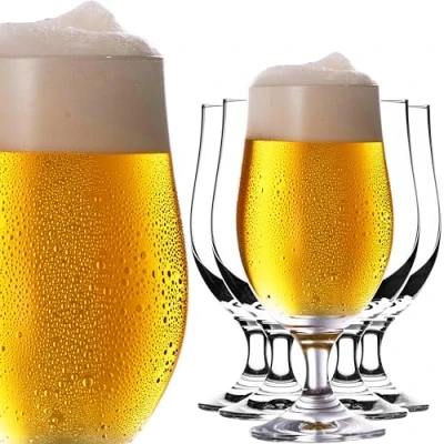 Imagen de PLATINUX Copas de cerveza (300 ml máx. 400 ml) Juego 6 vasos cristal Crystalline 0,3 L