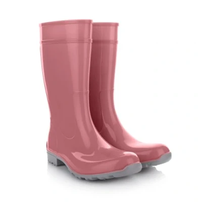 Imagen de LEMIGO Botas de Goma para Mujer Lluvia Altas Impermeables Zapatos Jardín 967 Ilse (Rosa polvo, Sistema tallas calzado EU, Adulto, Números, mediano, 40)