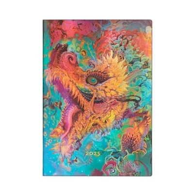 Imagen de Paperblanks Agende 12 Mesi Flexis 2025 Drago Infuocato Midi Orizzontale Chiusura con Fascia Elastica