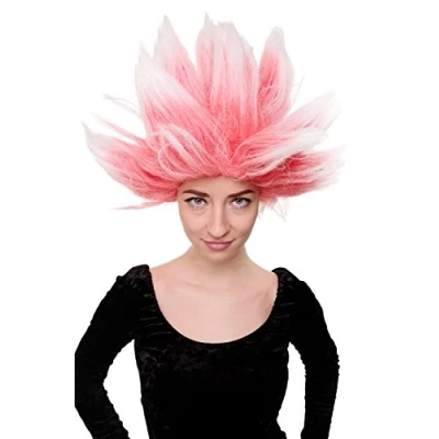 Imagen de WIG ME UP LM 19 PC3TP60 Peluca Carnaval Demonio Fuego Loki Diablo científico Loco Rojo Blanco