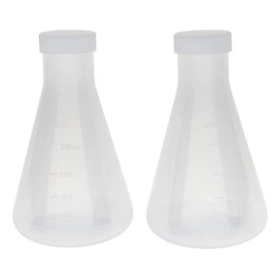 Imagen de 2x Matraz Plástico Frasco Organizador Cristalería Instalación Laboral Suministros de Negocio 5