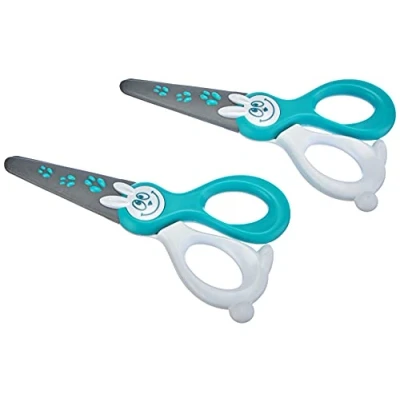 Imagen de Maped Kidi Cut Security Tijeras para manualidades (2 tijeras, color verde menta)