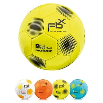 Imagen de meteor Balón de Fútbol para Niños y Juventud Adultos Tamaño 5 4 3 1 Ejercicio Al Aire Libre Juego Entrenamiento Football (#4, Amarillo)