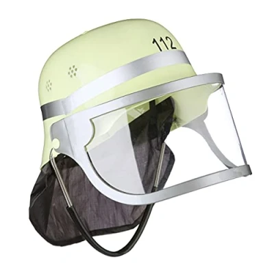 Imagen de Relaxdays Casco Bombero Niño, Ajustable, Visera Plegable, PP PVC Poliéster, 1 Ud, 24,5 x 22,5 28 cm, Amarillo, color (10021335)